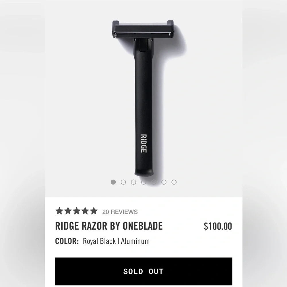 Ridge Razor by OneBlade in Black